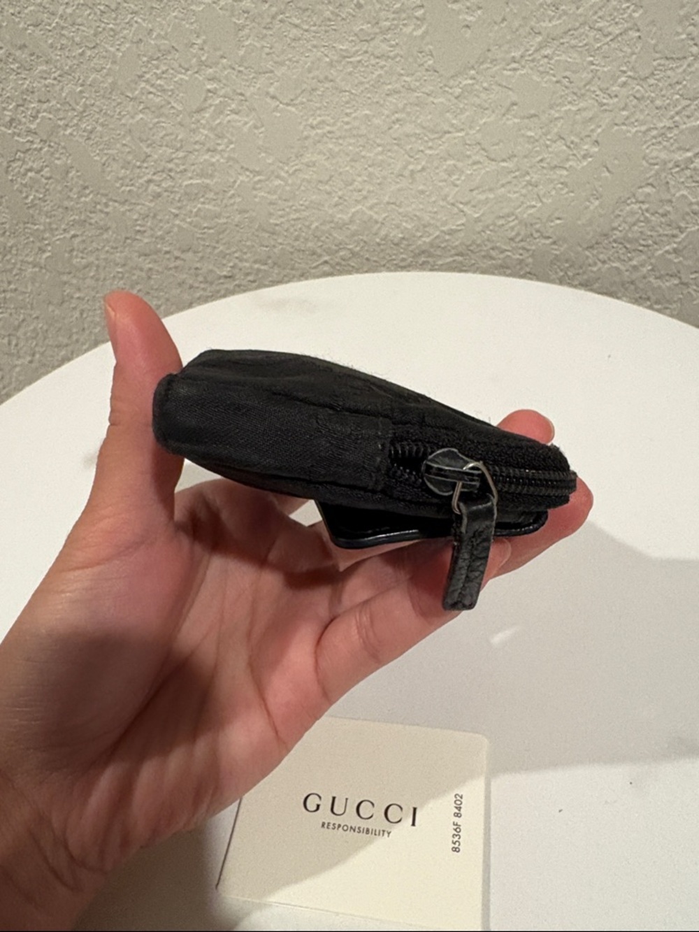 Gucci GG Coin Purse Black Canvas - Picture 5 of 12